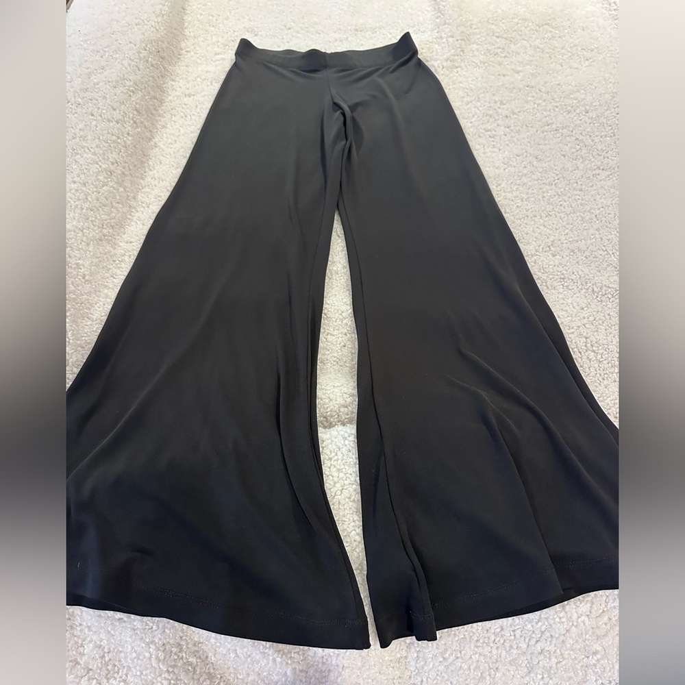 Veronica M Black Stretch Wide Leg Pants S - Picture 4 of 5